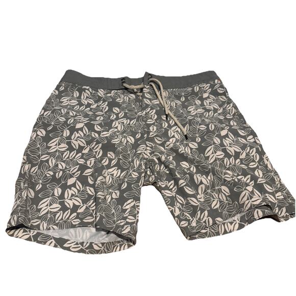 Men's Faherty Classic Board Shorts Avellanas Print Sage Green Size 29 7" inseam - Picture 1 of 12
